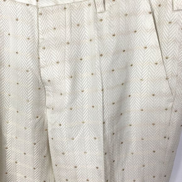 Zadig & Voltaire 36 Pist Jac Star Pants White Gold Star Pattern Trousers Career - Picture 4 of 9